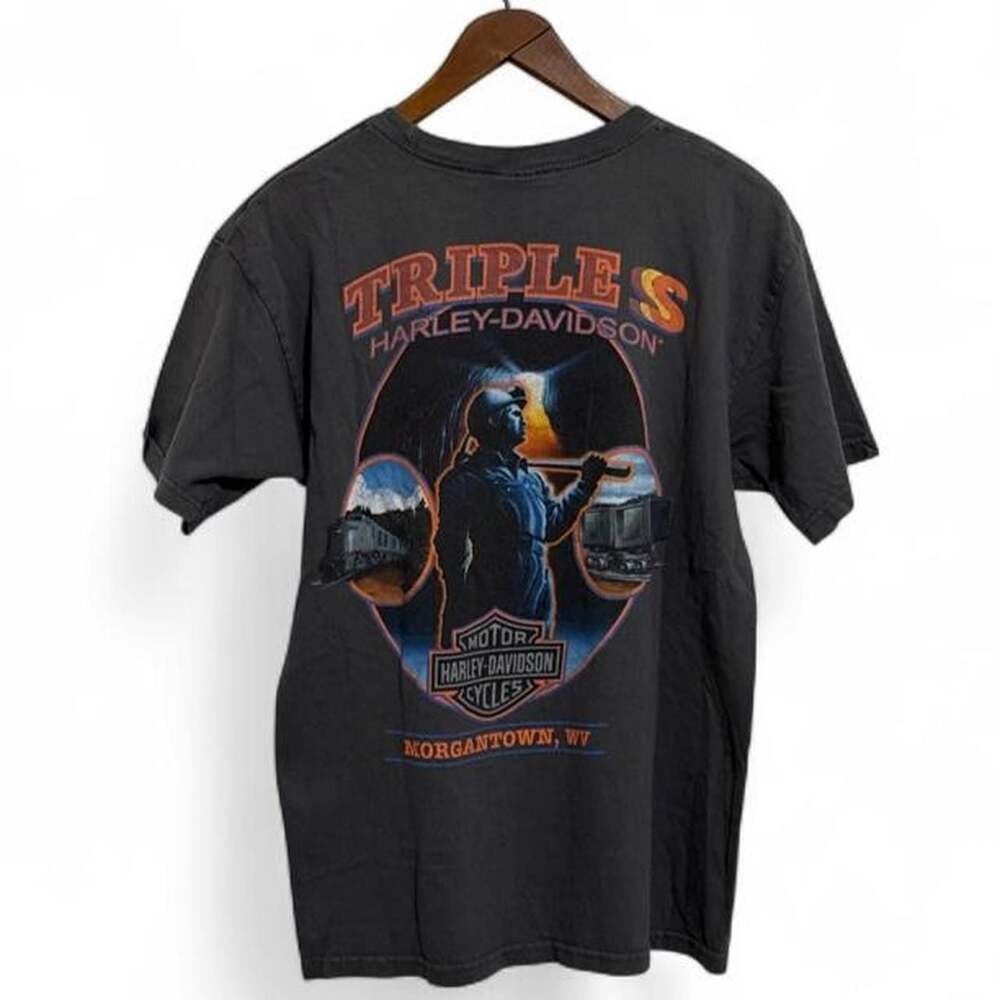 Harley-Davidson Triple S Morgantown WV Coal Miner Graphic T-Shirt
